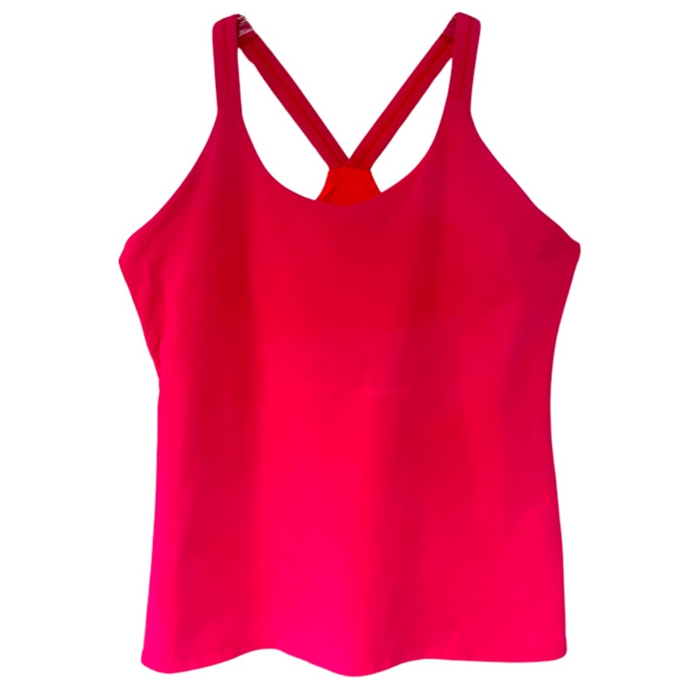 Athleta Pink Racerback Workout Tank Top Sz 2X